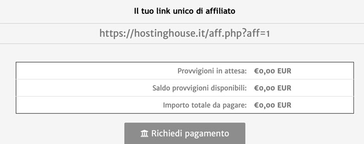 link al programma di affiliazione